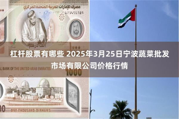 杠杆股票有哪些 2025年3月25日宁波蔬菜批发市场有限公司价格行情