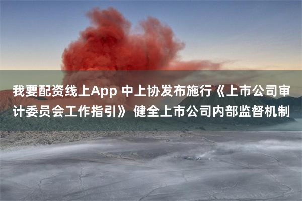 我要配资线上App 中上协发布施行《上市公司审计委员会工作指引》 健全上市公司内部监督机制