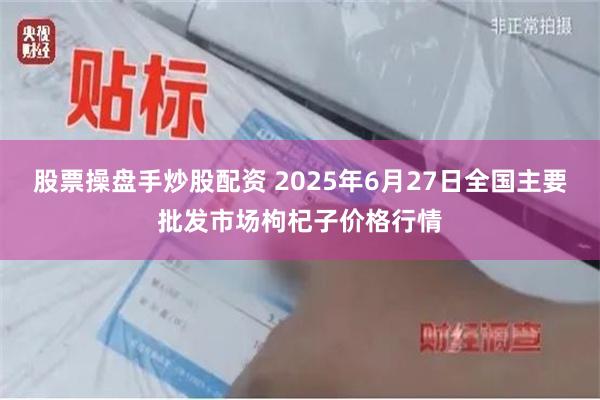 股票操盘手炒股配资 2025年6月27日全国主要批发市场枸杞子价格行情