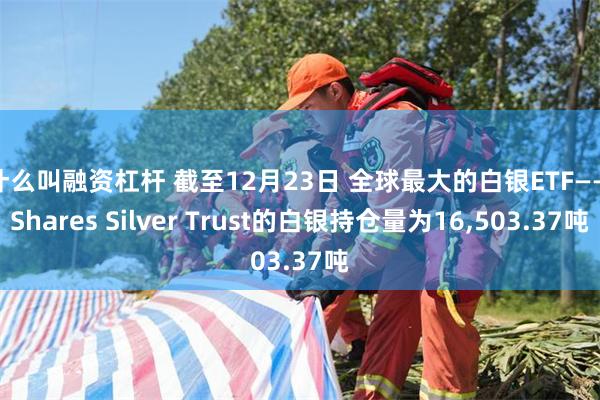 什么叫融资杠杆 截至12月23日 全球最大的白银ETF——iShares Silver Trust的白银持仓量为16,503.37吨